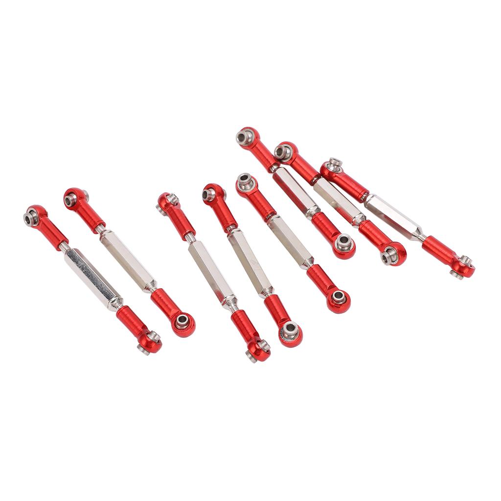 8Pcs Metal Steering Linkage Aluminum Alloy Servo Link Pull Rod for WPL C14 C24 B14 MN D90 D91