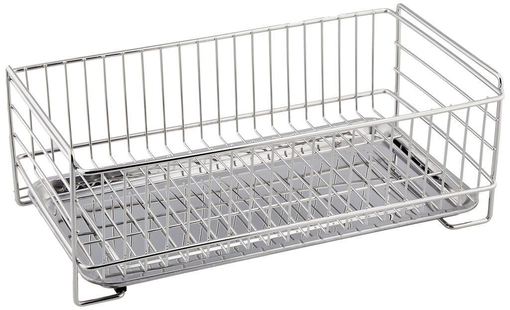 Pearl Metal Slim Stainless Steel Draining Basket, At Aqua, HB-3937, Silver