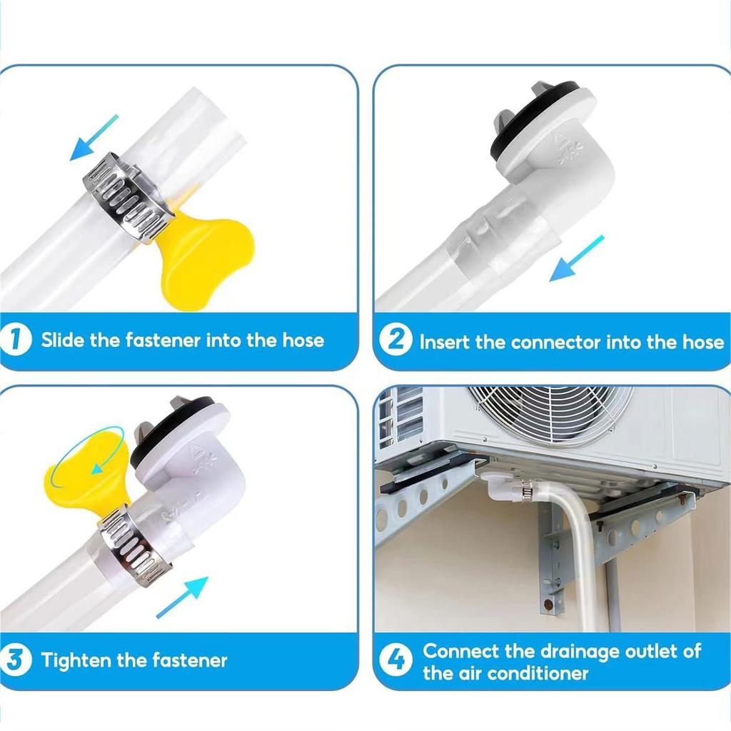 Набор сливного шланга для портативного кондиционера с соединителем Решение для слива воды из кондиционера Легко устанавливаемый сливной шланг