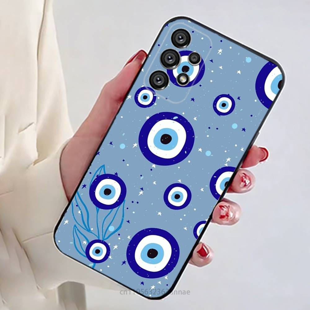 Чехол для телефона с принтом Синий Глаз Удачи и Сглаза для Samsung Galaxy A73,23,53,33,14,24,13,72,22,52,32,54,A34 Мягкий чехол