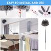 Microfiber Duster Kit with Extension Pole Retractable for Ceilings Fans Blinds Car Furniture Cobweb Cleaning Household Duster