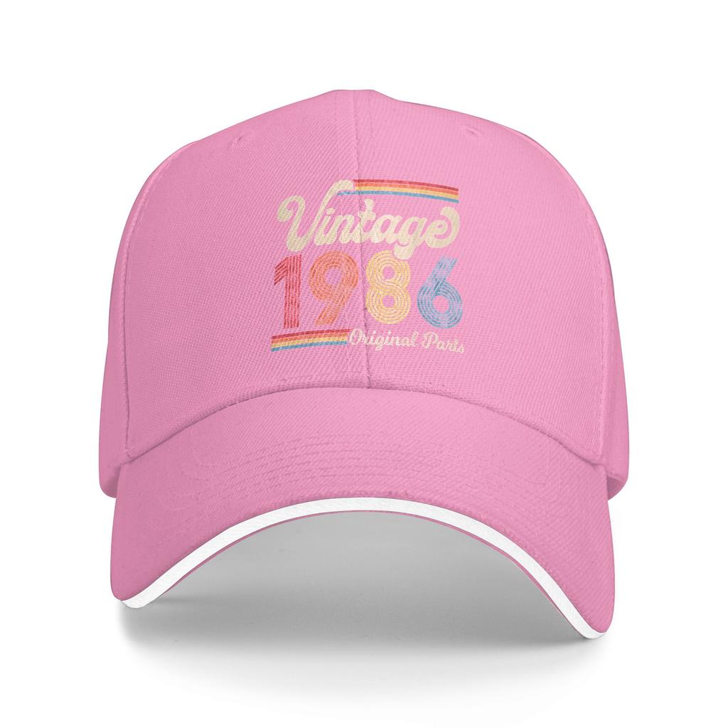 Vintage 1986 Birthday Gift Born Made 1986 Baseball Cap Outdoor Gym Sun Visor Hip Hop Hats Women Men Fashion Custom Baseball Caps