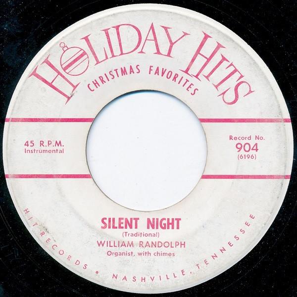 7-дюймовая пластинка WILLIAM RANDOLPH - Silent Night / The First Noel 904PROMO Праздничные хиты США Поп Б/У