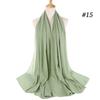 Однотонный шифоновый шарф, хиджаб, повязка на голову, женский исламский головной убор, накидка для женщин, мусульманский трикотаж, хиджабы, шарфы для волос, платок