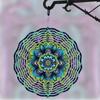 Vibrant Mandala Metal Wind Chime Outdoor Hanging Kinetic Yard Art with Colorful Floral Design In Green Blue Purple Yellow for Christmas Halloween