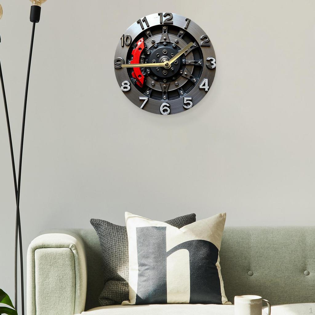 Настенные часы 2D Flat Gear, на батарейках, декоративные часы для столовой, домашний декор