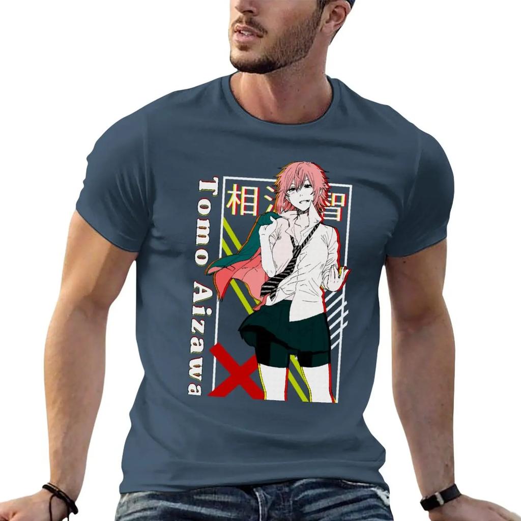 Новая футболка Tomo chan Is a Girl Tomo Aizawa wa onnanoko черная футболка футболка с животным принтом для мальчиков мужская футболка с принтом