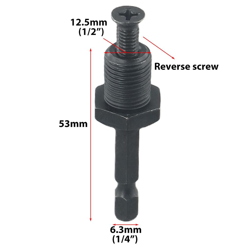 Adapter Hex Shank Male Thread Parts Replacement Spare