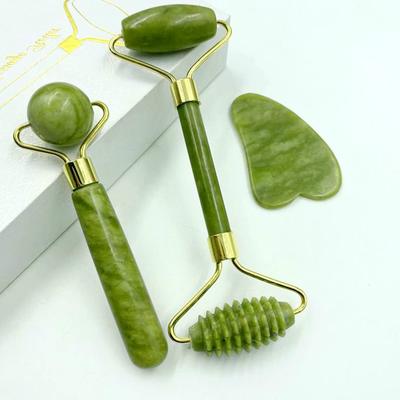 Хрустальный камень нефритовый роликовый массажный ролик для подтяжки лица, массажер для похудения лица