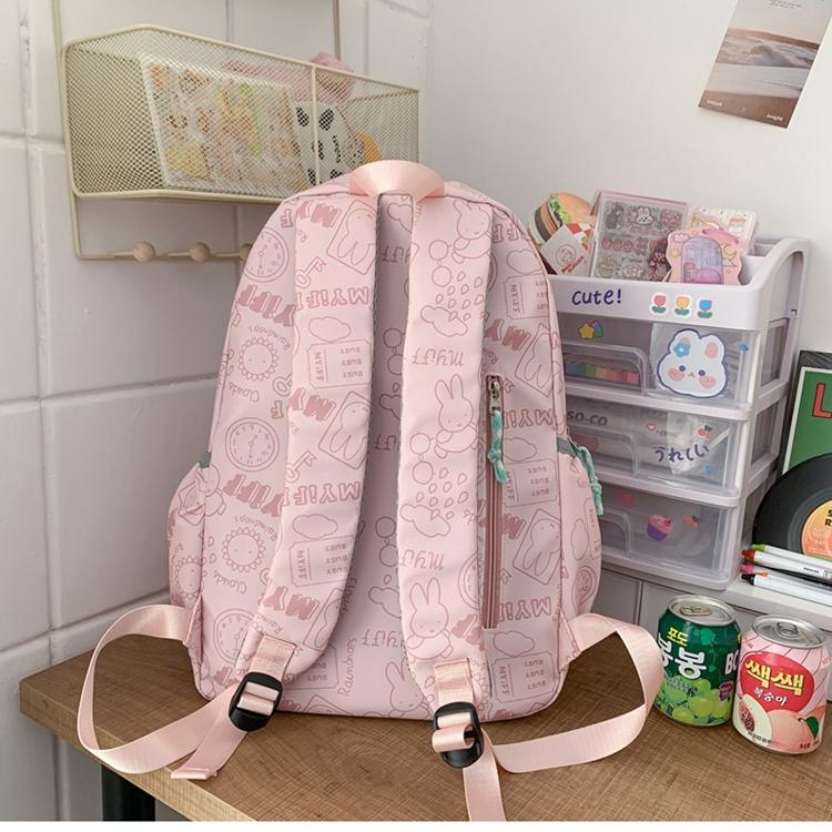 New Cute Doodle Street Boys Girls Backpack College Bag Outdoor Casual Fashion Sports Rucksack Men Women