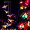 Solar Wind Chime Light Butterfly Light with LED Waterproof and Durable Home Decoration Solar Wind Chime Hanging Light