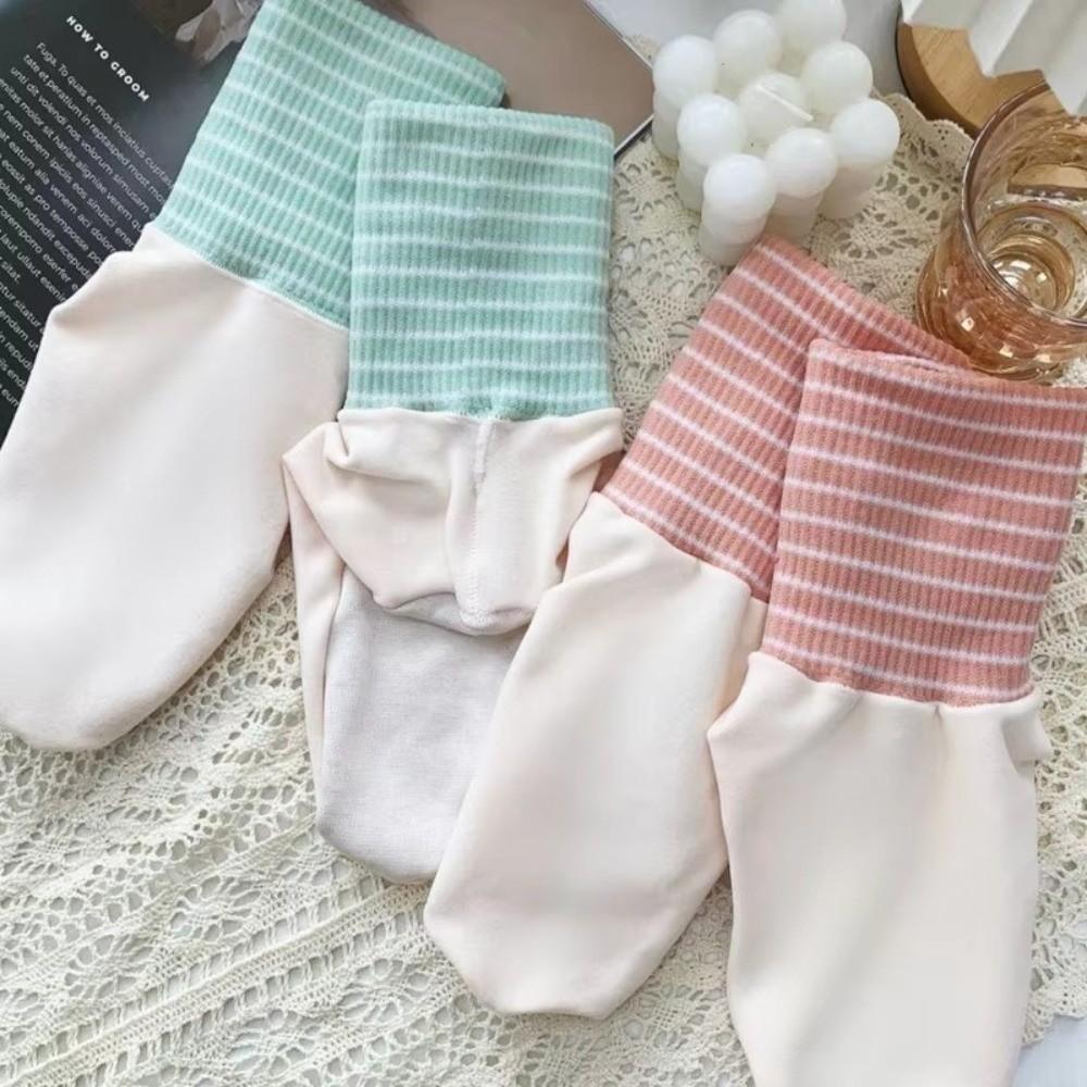 Thicken Warm Sleeping Socks Simple Stripes Breathable Socks Cartoon Home Floor Socks  Cold Weather