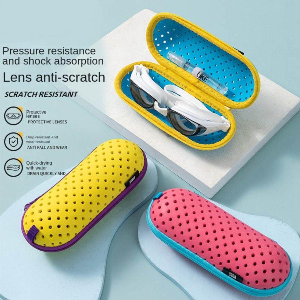 Hollow Eyeglasses Holder EVA Glasses Storage Box Portable Swim Goggles Case  Swimmers