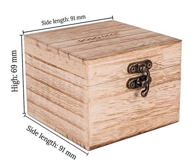 DODO DEER Деревянные часы Механические Автоматические Скелетон Светящиеся индексы Деревянная подарочная коробка Лучшие Автоматические Деревянные Часы Мужские Женские (Д18-1 (Мужской))