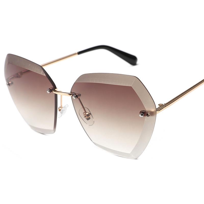 Безоправные солнечные очки в стиле градиент