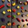 3D Fruit Fridge Magnet: Kiwi & Cherry Decoration, Magnetic Sticker