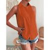 Летние рубашки без рукавов на пуговицах, базовые повседневные однотонные женские блузки и рубашки