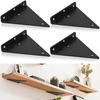1 Set Hidden Shelf Bracket Strong Bearing Sturdy Heavy Duty Triangle Wall Mounted Bracket Home