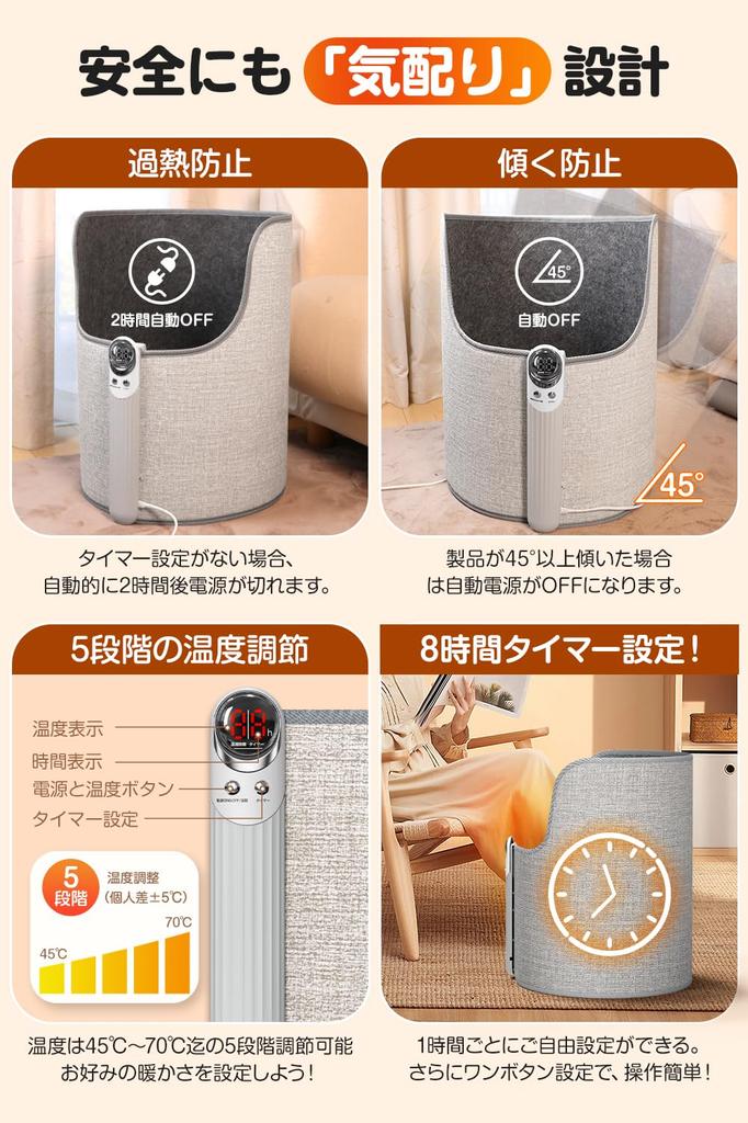 Панельный обогреватель Подстольный обогреватель для ног Инновационный ECO Энергосбережение Быстрая регулировка температуры Автоматический таймер выключения Обогреватель для ног Защита от перегрева Падение