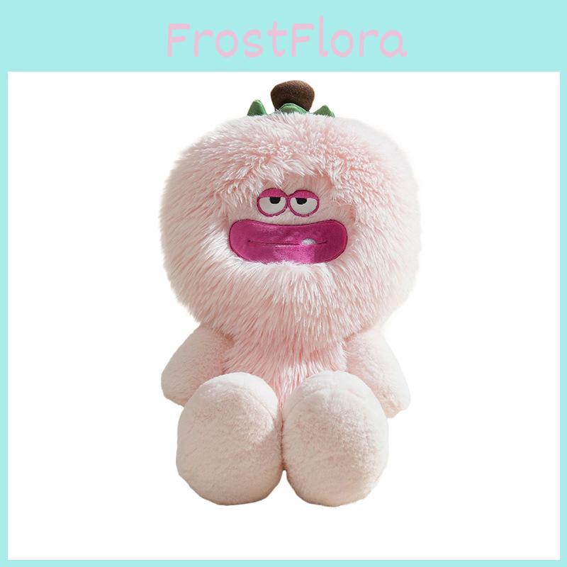 Plush Soft Monster Peach Fruit Toy With Pp Cotton For Bedroom Decor And Gifts
