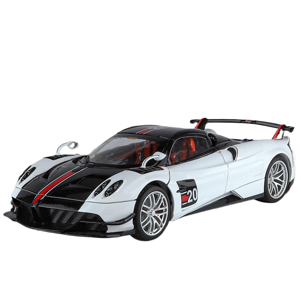 1/18 Pagani Huayra BC Alloy Sports Model Diecast Metal Racing Car Vehicles Model Collection Sound Light Simulation Kids Toy Gift