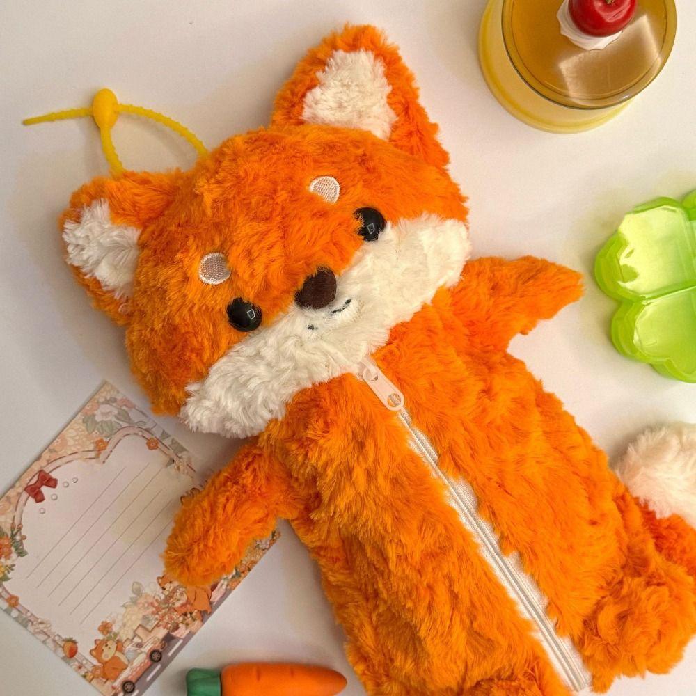 Plush Pen Bag Fox Doll Stationery Organizer High Quality Stationery Bag Back To School Gift