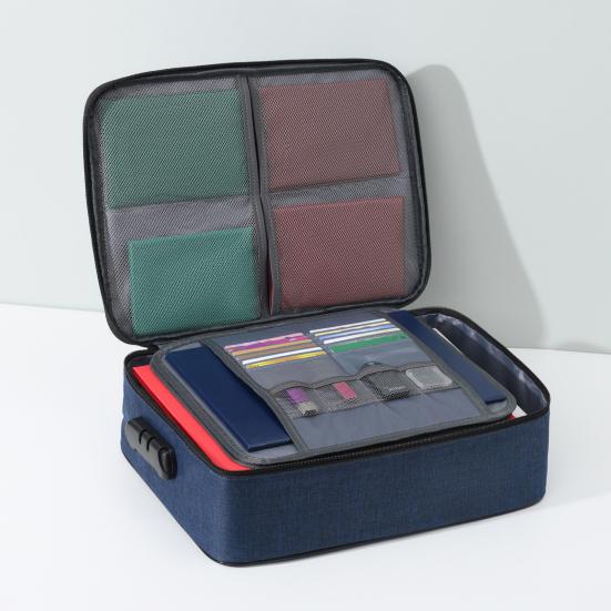 Сумка для защиты дорожных документов Огнеупорная Водонепроницаемая Сумка для хранения файлов с многослойным дизайном