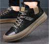 Мужские кожаные кроссовки, модельные туфли, дизайнерская мода, высокие кожаные туфли на платформе, повседневная обувь на плоской подошве, новинка весны и лета