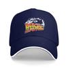 Back to the Future DeLorean White Stencil  Caps For Unisex Women Trendy Baseball Cap Sun Hat Travel Headewear Adjustable Fit