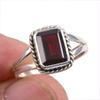 Кольцо из стерлингового серебра 925 пробы с натуральным гранатом, размер 7,5 y1W96
