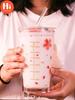 Дорожная стеклянная кофейная кружка Cherry Blossom, уличная термостойкая чашка с нескользящей крышкой, прозрачная чашка для завтрака с молоком