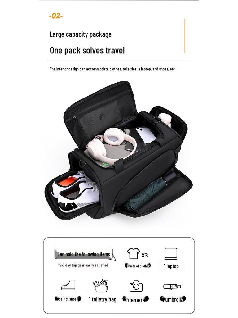 Unisex Crossbody & Gym Bag - Large Capacity, High-end, Lightweight, Casual Fashion Handbag for Travel.