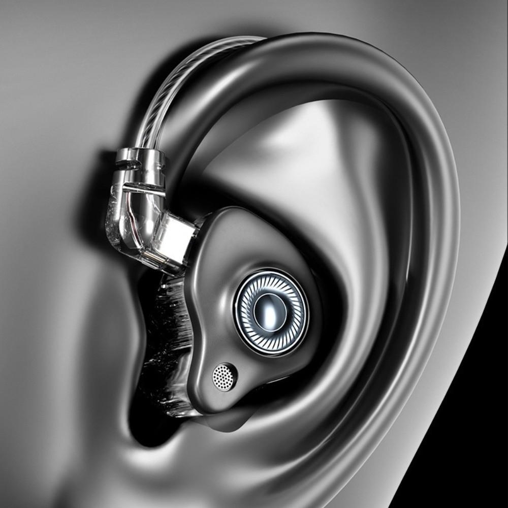 HiFi Stereo Pluggable Wired Earphone with Mic Wired Headset in Ear Earphones Running