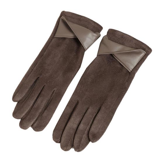Женские замшевые зимние перчатки с сенсорным экраном, термоперчатки с плюшевой подкладкой, теплые перчатки для путешествий, поездок на работу, вождения, свиданий