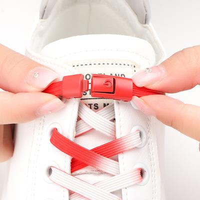 № 8, 1 пара обуви без завязок, кружевные эластичные шнурки градиентного цвета на плоской подошве, мужская и женская повседневная обувь, аксессуары, шнурки для ленивой обуви