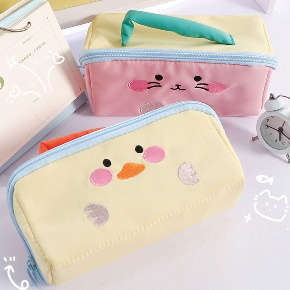 Cartoon Animal Pencil Case Color Matching Student Stationery Bags Gifts Stationery Storage Cases