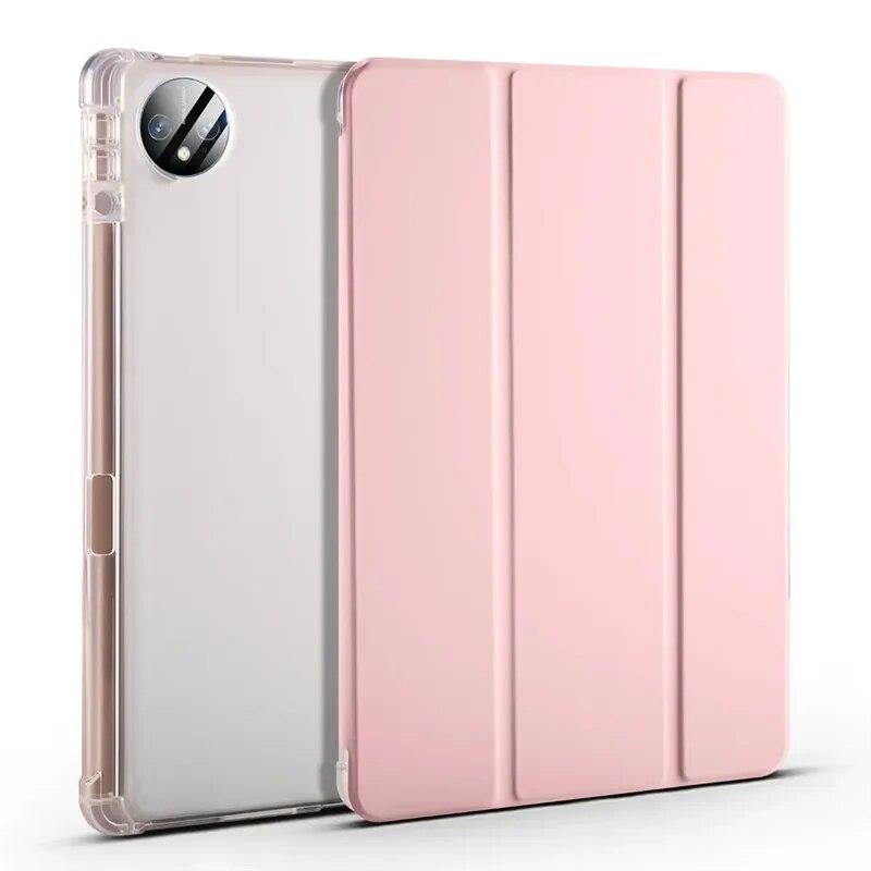 Кожаный флип-чехол для Huawei Matepad Pro 11, чехол 2023, тройной кожаный чехол с мягкой задней подставкой и подставкой для планшета Huawei Matepad Pro 11, 2022, чехол с держателем для ручек