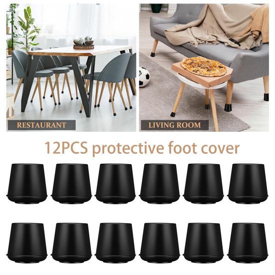 12 шт. колпачков для ножек стульев, протекторы ножек табуретов, износостойкие, устойчивые к царапинам, простая установка на пол