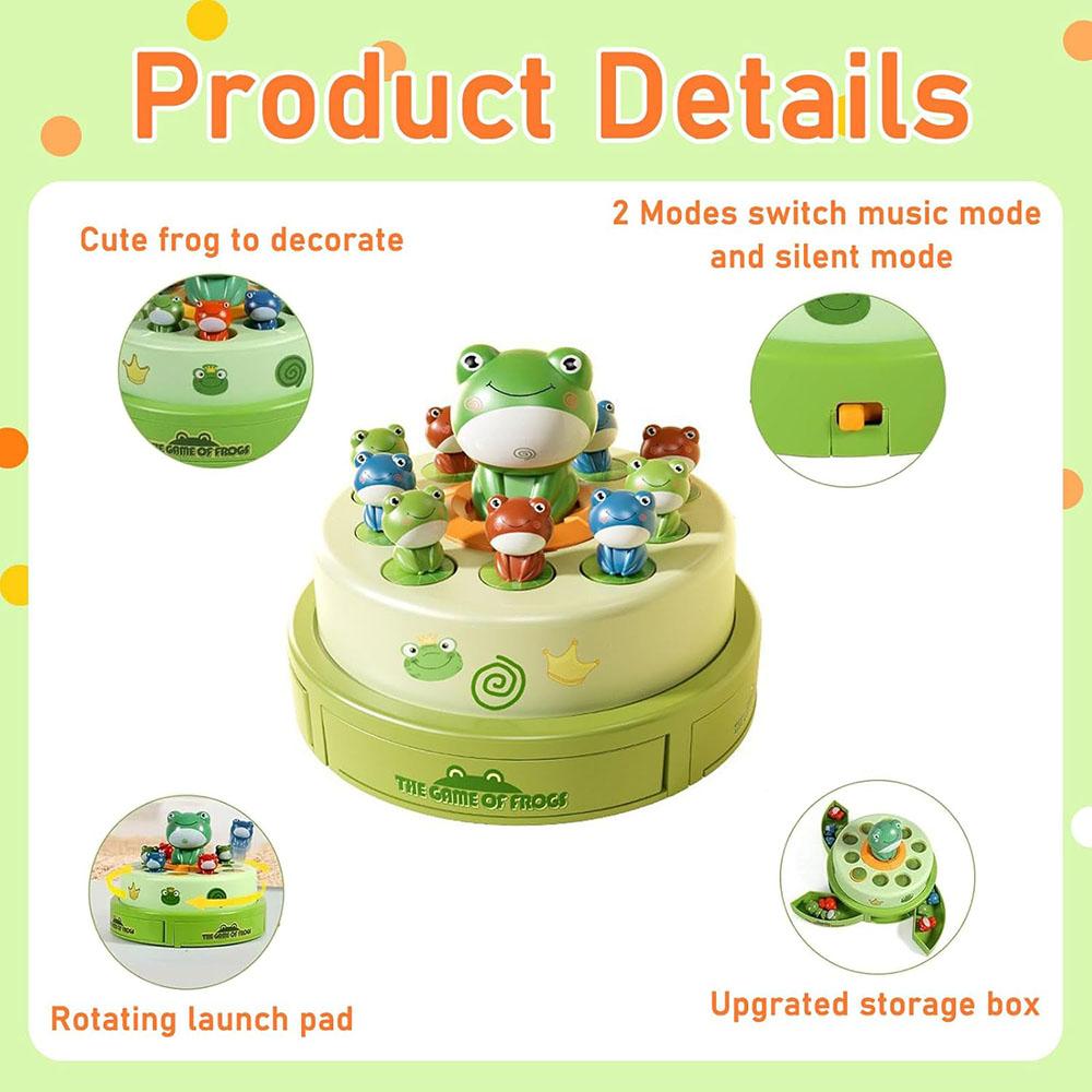 1set Frog Game Bounce and Catch Toys (w/o Batteries )