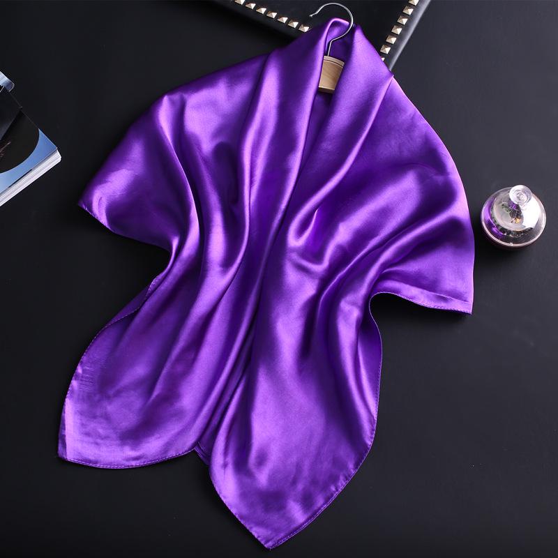 Solid Color Shawls Wraps Women Bandana Head Scarf 90cm Fashion Kerchief Neck Scarves