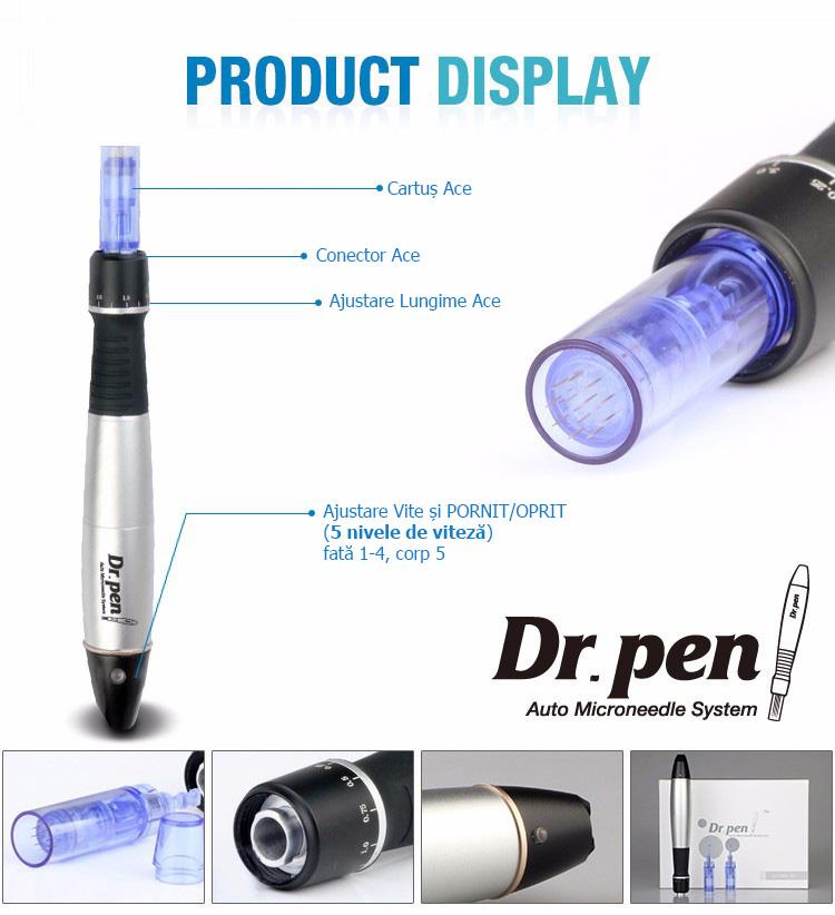 Titanium Micro-Ace Pencil, Dermapen, Dr. Pen, A1W, 5 Speeds