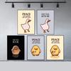 Не утка со мной мир утка гусь креативный модный постер настенные художественные фотографии современный холст с принтом забавные животные фреска гостиная украшение дома