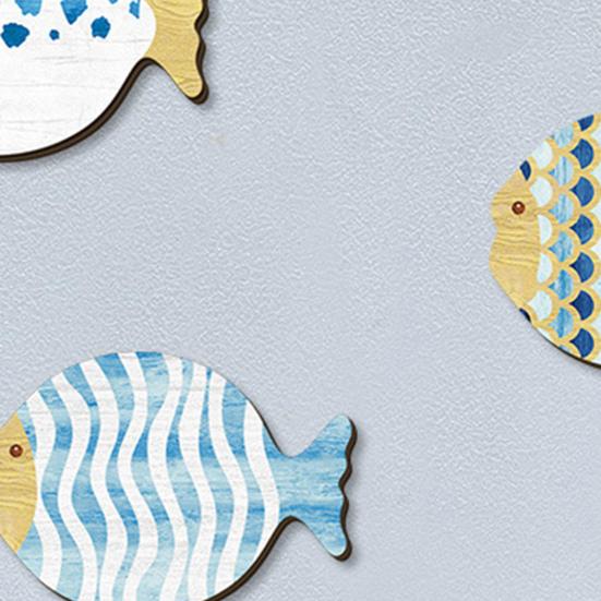 4 шт./набор Деревянное украшение на стену в виде рыбы Фермерский дом Рустикальный Морской Скульптура Настенное искусство в виде рыбы