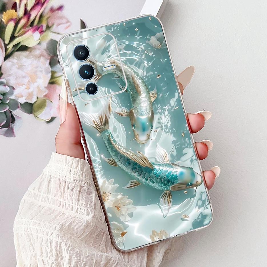 Чехол для Vivo V23 Pro V2132 Милый Чехол с Рисунком Сердечек Любви Мягкий Тонкий Чехол для Телефона Для Vivo V23e V 23 Pro VivoV23 5G Задняя Крышка Сумки