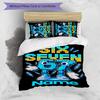 3pcs Custom Name Six Seven Bedding Set Duvet Cover Closure Includes 1 Duvet Cover & 2 Pillowcases for All Seasons Bedroom Decor