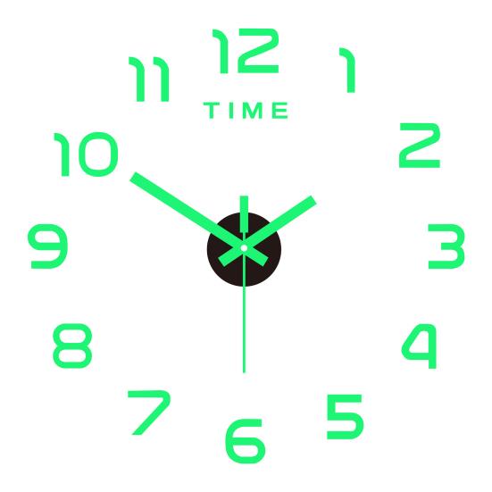 Nordic Style Wall Clock with Lasers Engraving 3D Digital Display Silent Sweep Movement Easy Installation Number Clock Room Decor