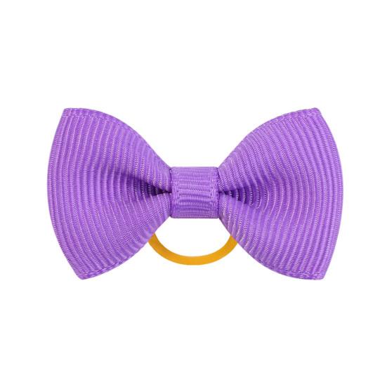 Puppy Dog Hair Bows with Rubber Bands Handmade Small Bowknot Dog Hair Accessories Pet Grooming Supplies
