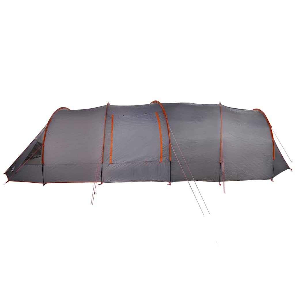 6 Person Tunnel Tent Gray and Orange 890 x 470 x 220 cm