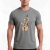 Cello Cat Tshirt Summer Casual Cotton Tee Oversized Streetwear Tops Vintage Graphic Print Loose Fit Short Sleeve