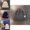 Mens Knit Hat With Solid Color Design Accents Thick Warm Beanie For Winter Sports And Outdoor